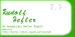 rudolf hefler business card